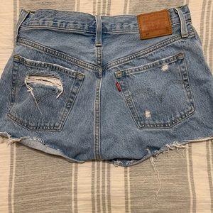 Levi’s distressed denim shorts